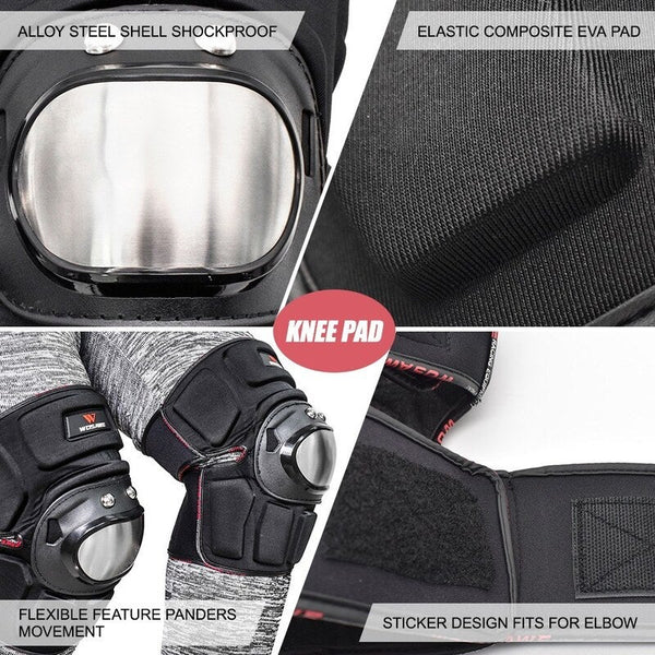 4Pcs Knee Elbow Protector Set Motorcycle And Pads Protection Guard For Motocross Cycling Skateboard Scooter 3 Protective Pads & Armour