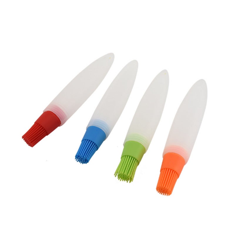4Pcs Oil Bottle Brush Multifunctional Barbecue Kitchen Silicone Tool Barbecue Tools