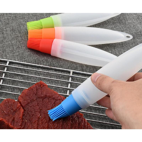 4Pcs Oil Bottle Brush Multifunctional Barbecue Kitchen Silicone Tool