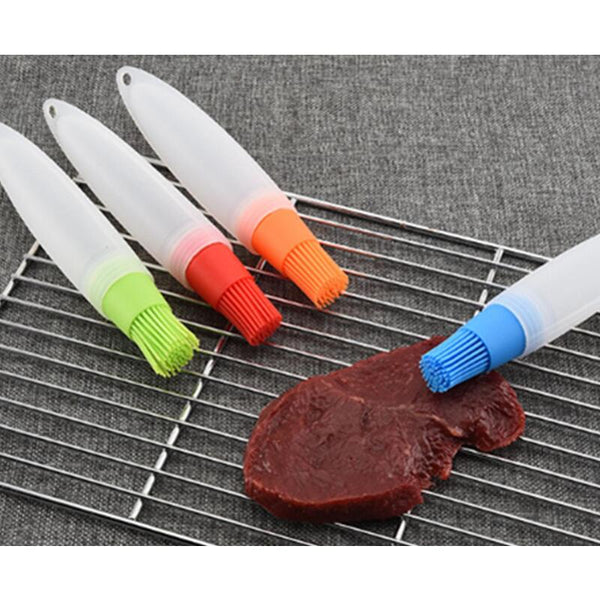 4Pcs Oil Bottle Brush Multifunctional Barbecue Kitchen Silicone Tool