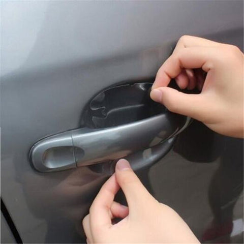 4Pcs / Pack Car Door Handle Protection Film Sticker Prevent Scratching White Decals & Stickers