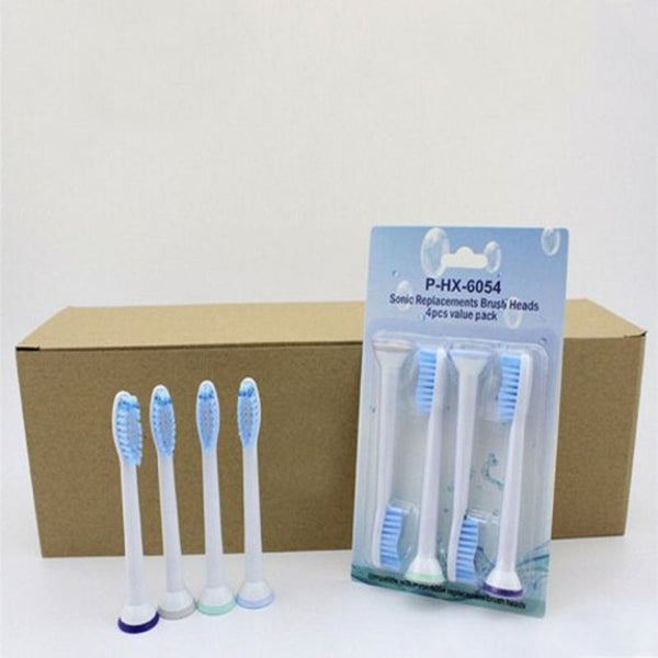 4Pcs Pack Electric Toothbrush Heads Replacement Suitable For 6054 Hx6054 Soft Bristl Blue Toothbrush Replacement Heads