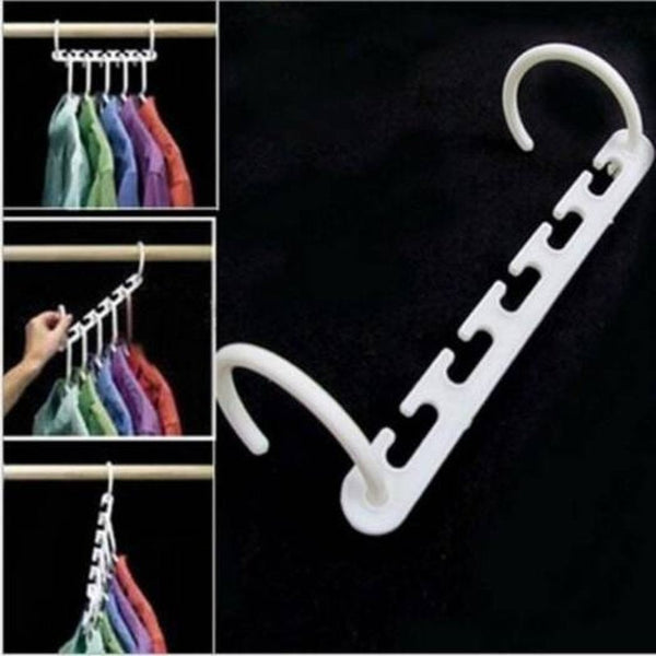 4Pcs Pack Multifunction Magic Hanger Wonder Clothes White Clothes Hangers