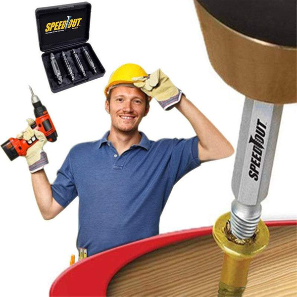 Screw Extractors 4Pcs Double Head Damaged Broken Kit Other Hand Tools