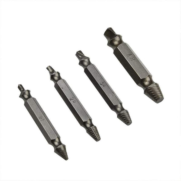 Screw Extractors 4Pcs Double Head Damaged Broken Kit Other Hand Tools