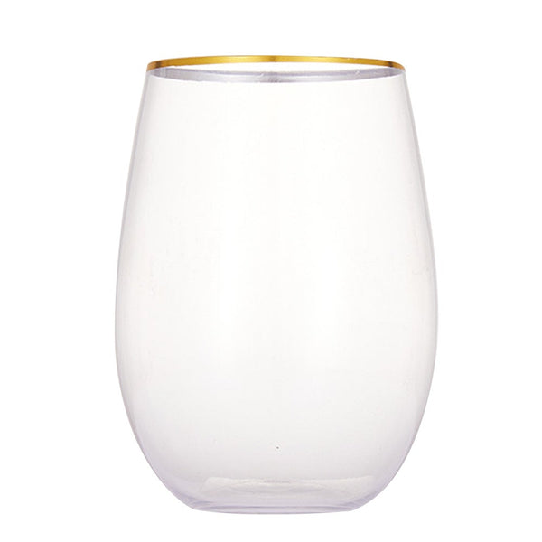 4 Pieces Reusable Shatterproof Plastic Drinks Tumbler Wine Glass Beer Cups For Glassware & Drinkware