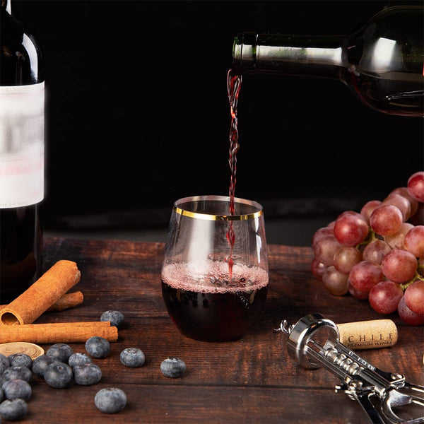 4 Pieces Reusable Shatterproof Plastic Drinks Tumbler Wine Glass Beer Cups For Glassware & Drinkware