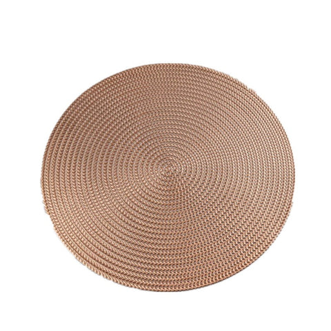 Placemats 4Pcs Round Heat Insulation Placemat For Hotel Restaurant Steak Plate