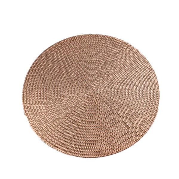 4Pcs Round Heat Insulation Placemat For Hotel Restaurant Steak Plate Placemats