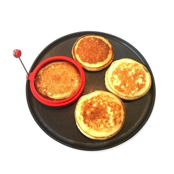 4Pcs Round Shape Silicone Nonstick Frying Egg Mould Ring Pancake Rings Mold For Kitchen Cooking Egg & Pancake Rings