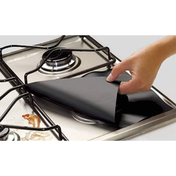Kitchen Shelves 4Pcs / Set Non Stick Reusable Gas Hob Protectors Stove Burner Covers