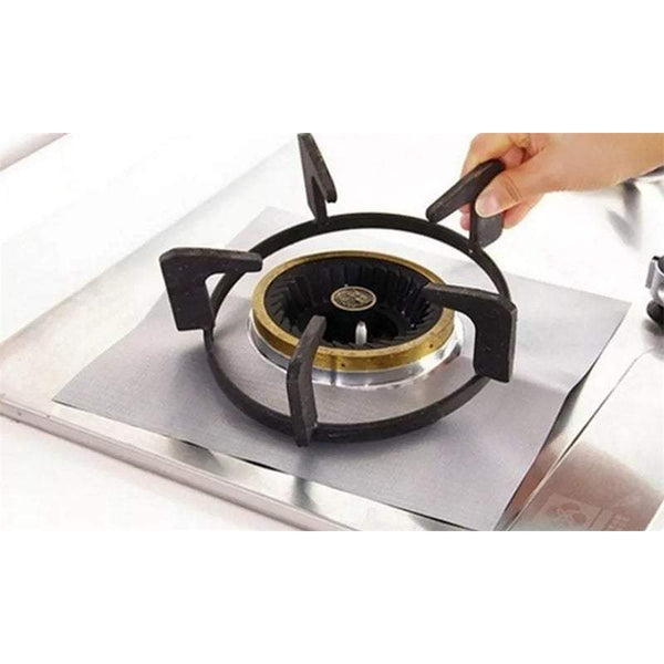 Kitchen Shelves 4Pcs / Set Non Stick Reusable Gas Hob Protectors Stove Burner Covers