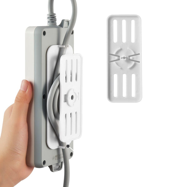 4 Pieces Set Socket Holder Plug Fixer Sticker Power Strip Holders Pet Feed Cable Ties & Organisers
