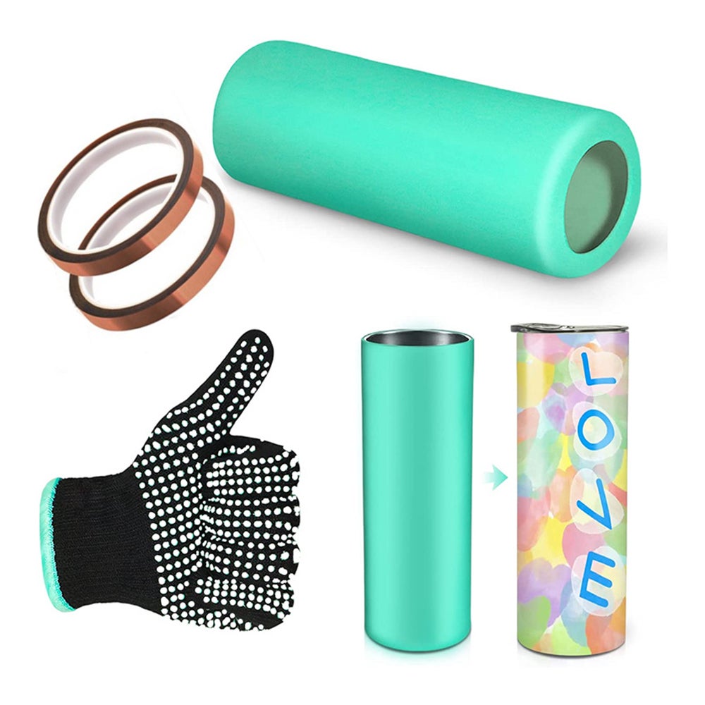 4 Piece Set Sublimation Tumblers Silicone Sleeve Kit For 20 Ounce Skinny Straight