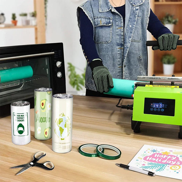 4 Piece Set Sublimation Tumblers Silicone Sleeve Kit For 20 Ounce Skinny Straight Glassware & Drinkware