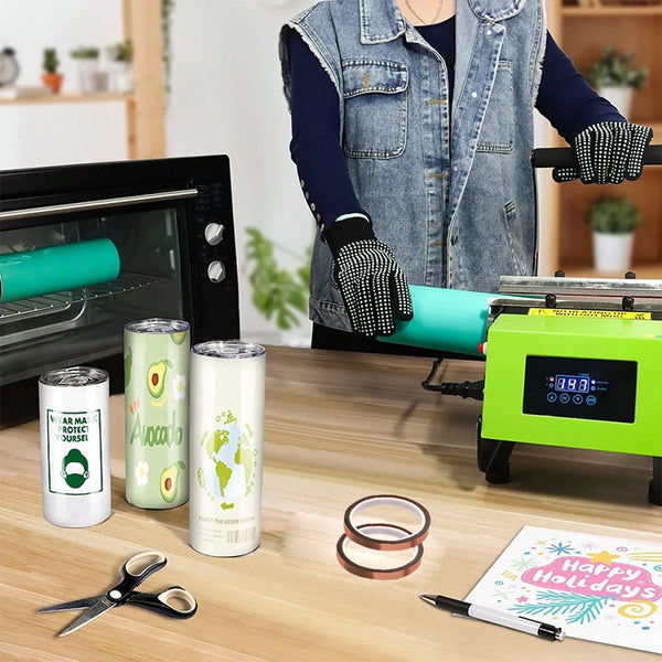 4 Piece Set Sublimation Tumblers Silicone Sleeve Kit For 20 Ounce Skinny Straight Glassware & Drinkware