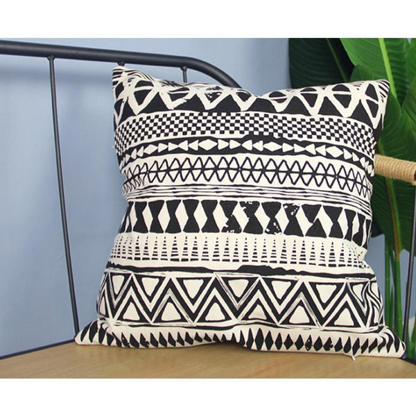 4Pcs Simple Geometric Pillowcase Pure Cotton Sofa Cushion Cushions & Decorative Pillows