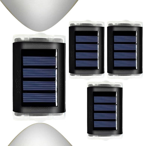 4Pcs Solar Wall Lights Water-Resistant Garden Outdoor Fence Yard Led For Backyard