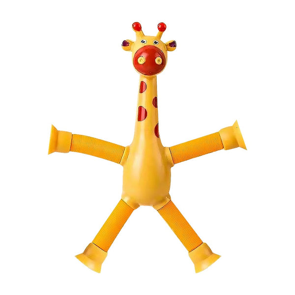 4Pcs Telescopic Stretchy Giraffe Suction Toy Tube Shape Changing Fidget