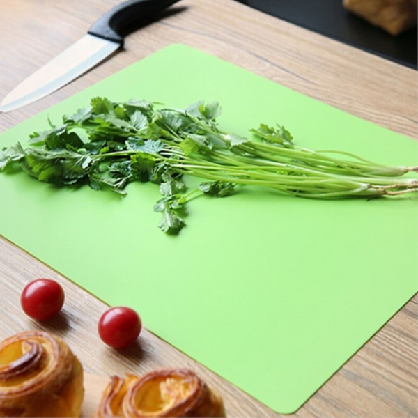 4Pcs Extra Thick Flexible Non-Slip Cutting Board Mats With Food Icon Waffle Back