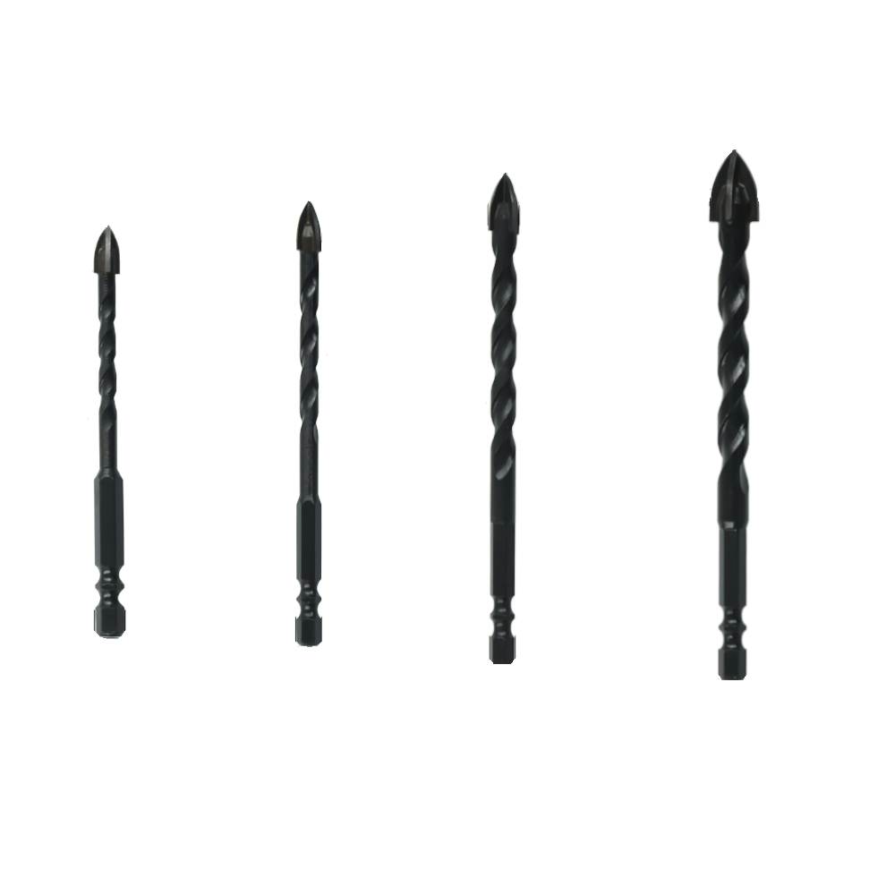 4Pcs Hex Shank Tile Drill Bit Set For Glass And Ceramic Drill Bits