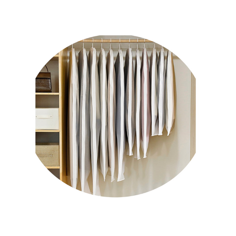 4Pcs Pack Dustproof Clothing Cover Hanging Garment Dress Suit Coat Storage White Garment Bags