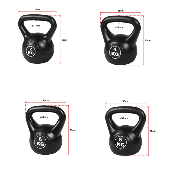 4Pcs Exercise Kettlebell Weight Set 20Kg Wrist & Ankle Weights