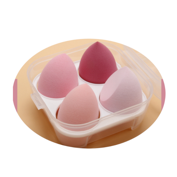4Pcs Colourful Makeup Sponges Wet And Dry Up Tools