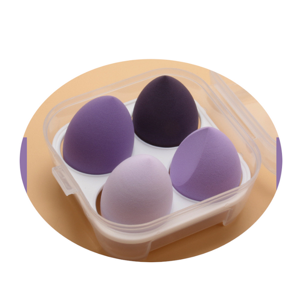 4Pcs Colourful Makeup Sponges Wet And Dry Up Tools Sponges Applicators & Cotton