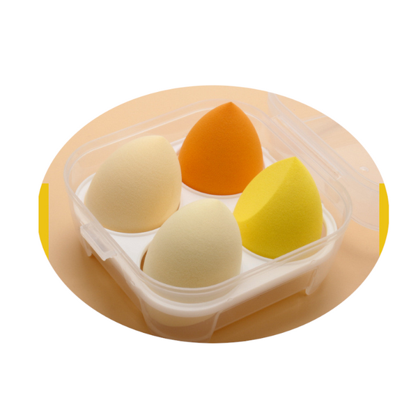 4Pcs Colourful Makeup Sponges Wet And Dry Up Tools Sponges Applicators & Cotton