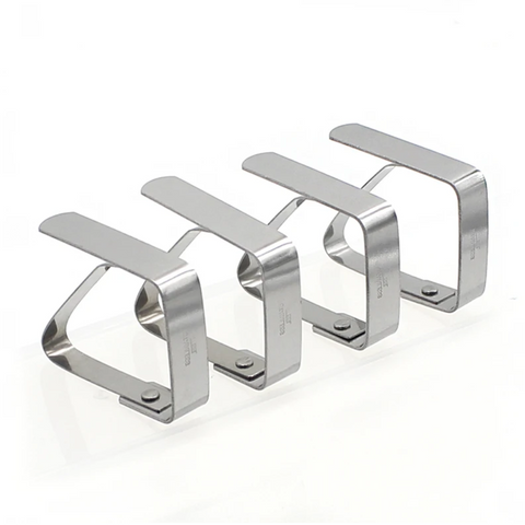 4Pcs/Set Stainless Steel Adjustable Table Cover Cloth Clamps Holder Tablecloth Clip