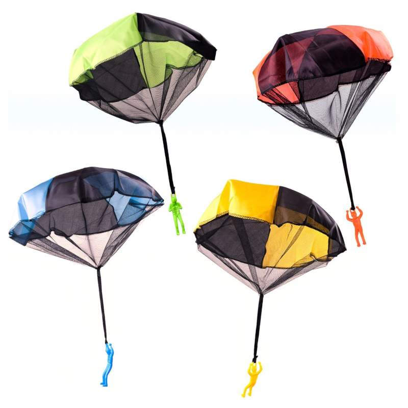 4 Pcs Tangle Free Toy Parachute Simply Toss It High Watch Fly Other Classic Toys