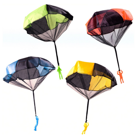 4 Pcs Tangle Free Toy Parachute Simply Toss It High Watch Fly Other Classic Toys