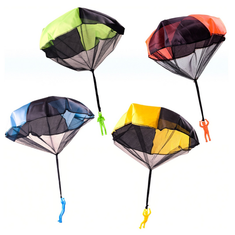 4 Pcs Tangle Free Toy Parachute Simply Toss It High And Watch Fly