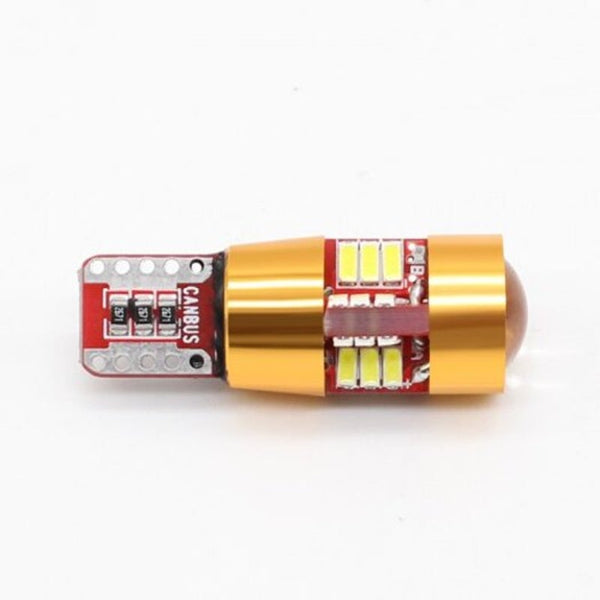 4Pcswhite T10 Canbus Error Free 194 168 W5w 3014 27Smd Car Led Side Light Lamp White Light Bulbs