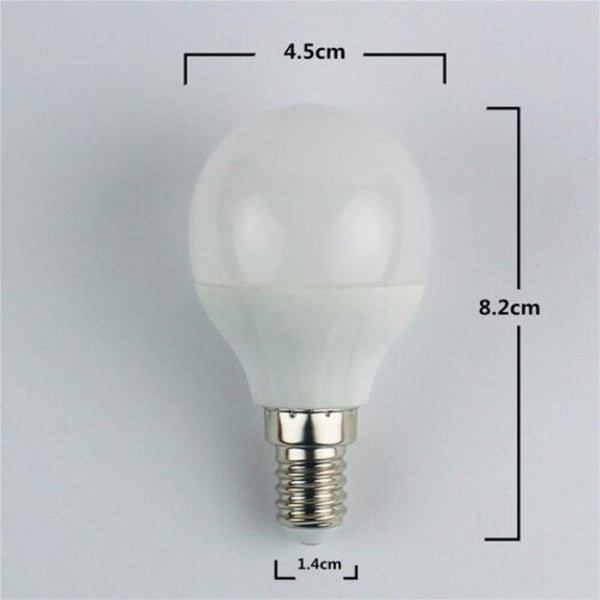 4W E14 Led Globe Bulbs G45 6 Leds Smd 3528 Warm White 310Lm 3000K Ac 110 240V