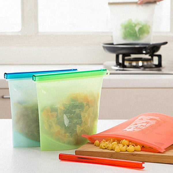 Freezer Sandwich Bags 4X Or 8X 1000Ml Reusable Silicone Food Storage Airtight