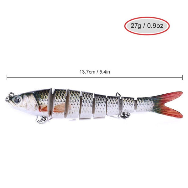 5.4 Inch 13.7Cm 27G Multi Jointed Sinking Wobblers Fishing Lures Baits & Lures