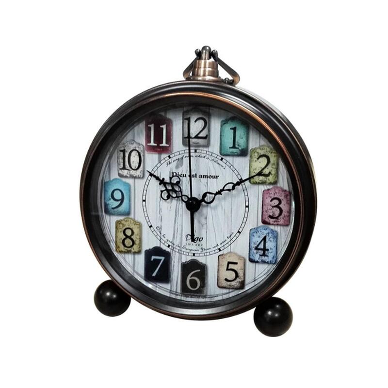 5.5 Inches Bedroom Decoration Retro Alarm Clock Creative Student Desk Color Digital Alarm Clocks & Clock Radios