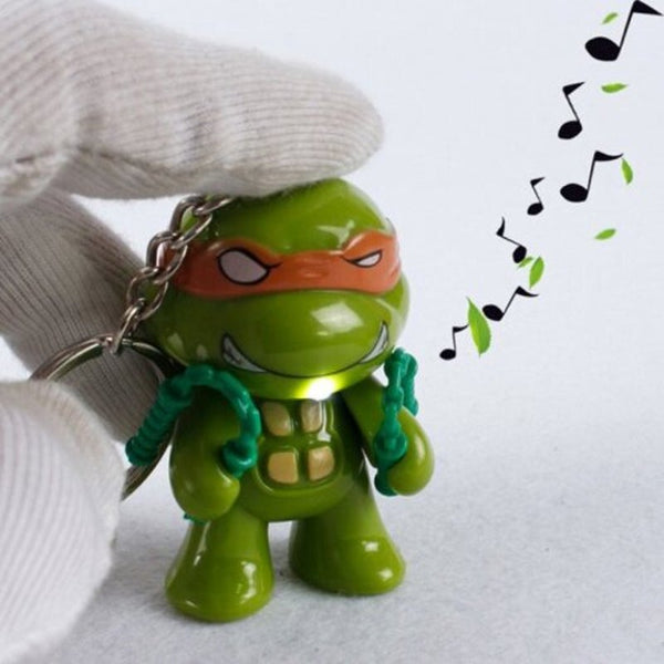 5.7Cm Led Lighting Sound Key Chain Keyrings
