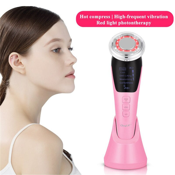 5 Inch 1 Ems Face Mesotherapy Electroporation Led Photon Lifting Beauty Massagers