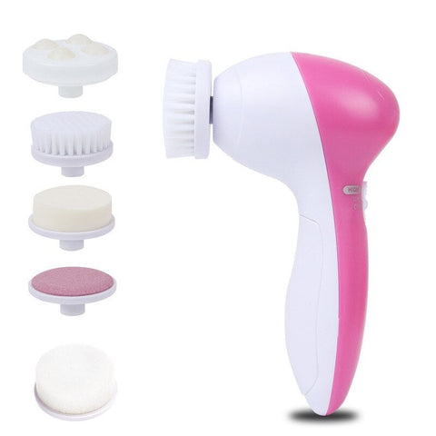 5In1 Face Cleansing Brush Facial Electric Wash Machine Deep Cleaning Facial Cleansing Devices