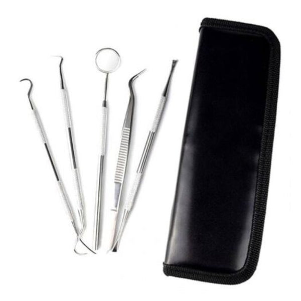5 In 1 Professional Multifunctional Dental Tools Set Silver