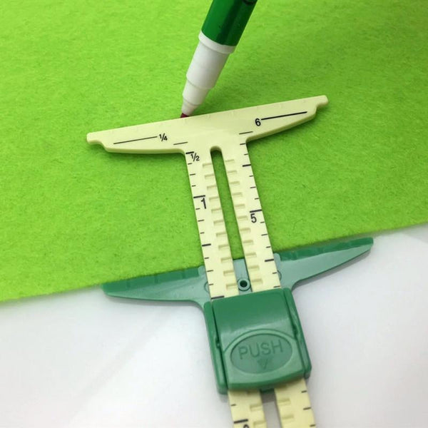 5 In 1 Sliding Gauge With Cmeasuring Sewing Tool Ruler Patchwork Tailor Accessories Home Use