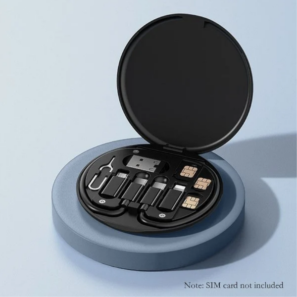 5 In 1 Multifunctional Mini Phone Data Cable Storage Box Cable Ties & Organisers