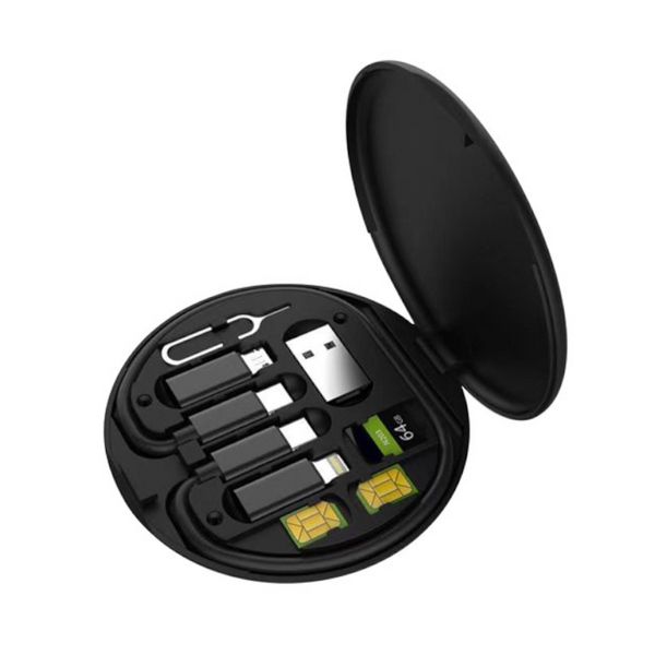 5 In 1 Multifunctional Mini Phone Data Cable Storage Box Cable Ties & Organisers