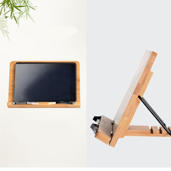 Bamboo Reading Book Stand Tablet Holder Mounts Stands & Holders