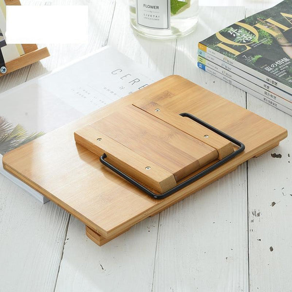 Bamboo Reading Book Stand Adjustable Tablet Holder