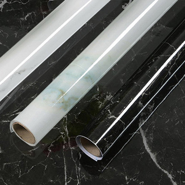 Wallpaper Rolls & Sheets 5 Meter Marble Vinyl Film Black Wallpaper Sheet Furniture Wrap Sticker