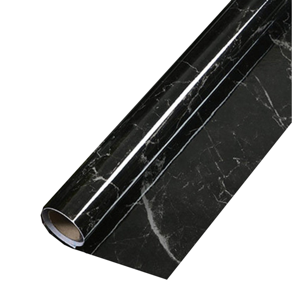 Wallpaper Rolls & Sheets 5 Meter Marble Vinyl Film Black Wallpaper Sheet Furniture Wrap Sticker
